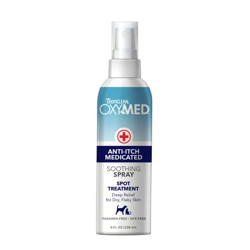 TropiClean OxyMed Medicated Anti itch Spray for Pets, 8oz