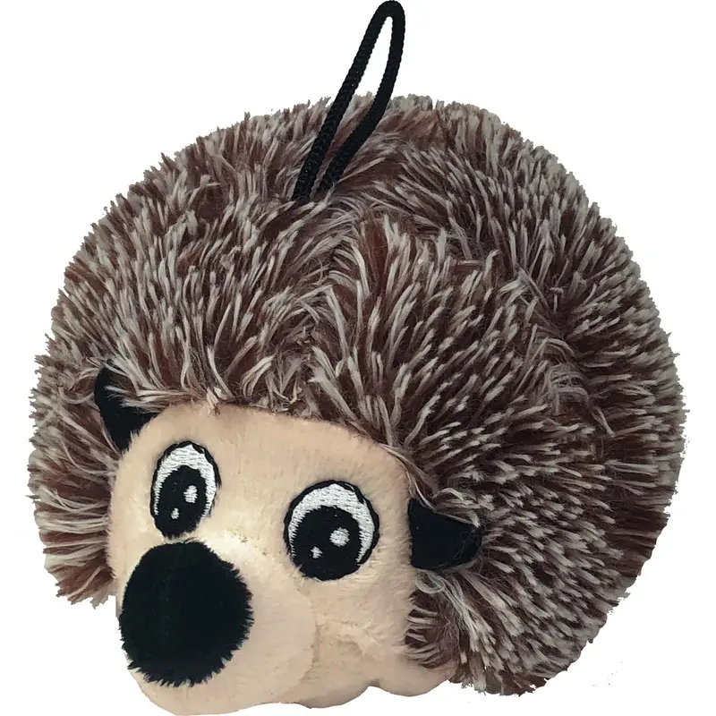 EZ SQUEAKY HEDGEHOG PLUSH COVERED DOG TOY