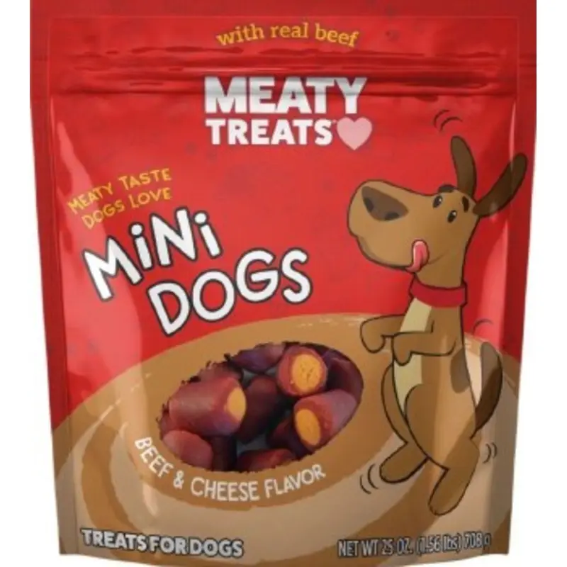 Meaty Treats Mini Dogs Beef and Cheese Dog Treats 25oz