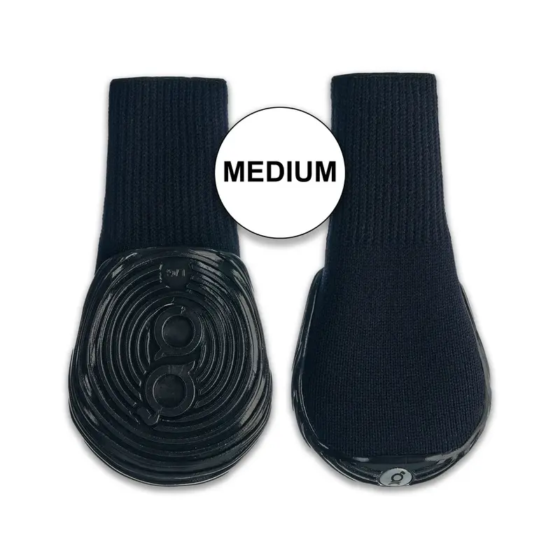 Goo-eez Ultras Dog Boots, Black, Medium, 4pk