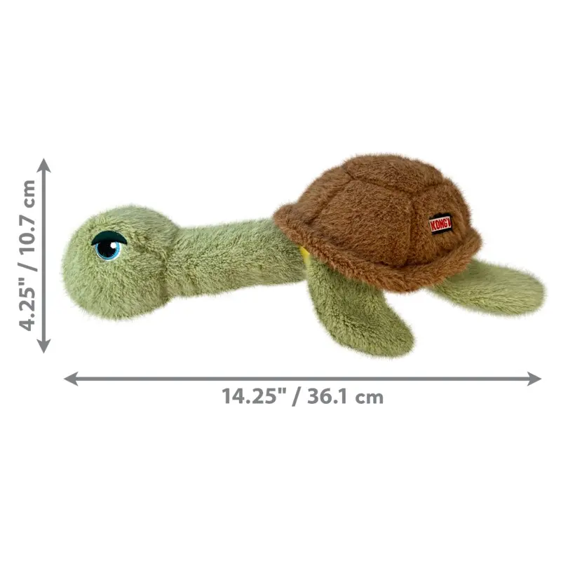 Kong Dog Toy Scruffs Turtle Medium
