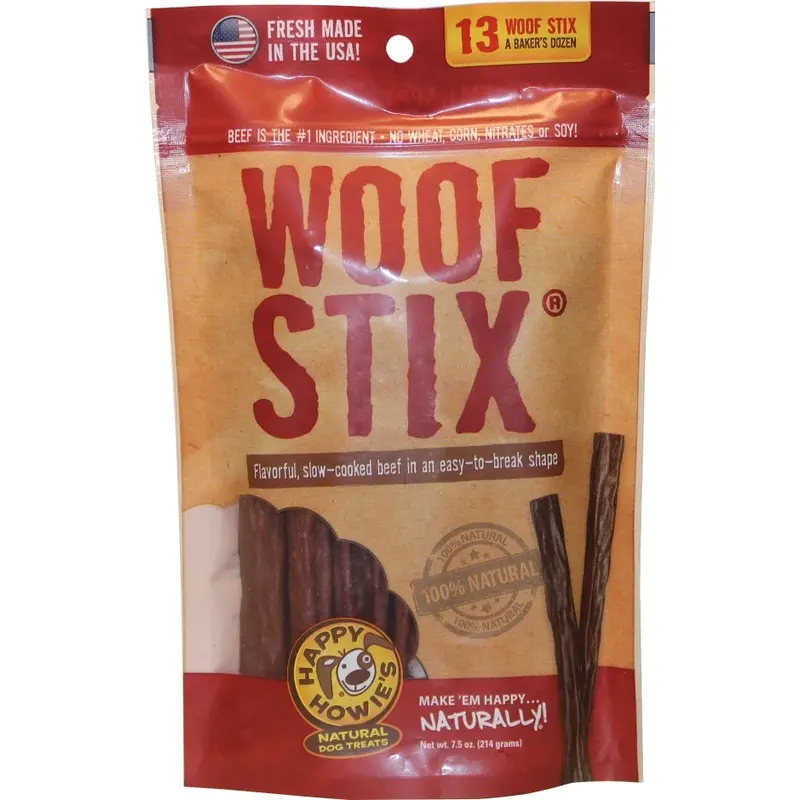 Happy Howies Dog Treat 6in Woofstick 13pk Beef