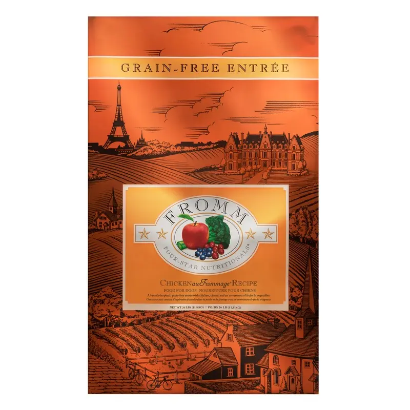 Fromm Four-Star Nutritionals Chicken au Frommage Recipe Food for Dogs 26 lb