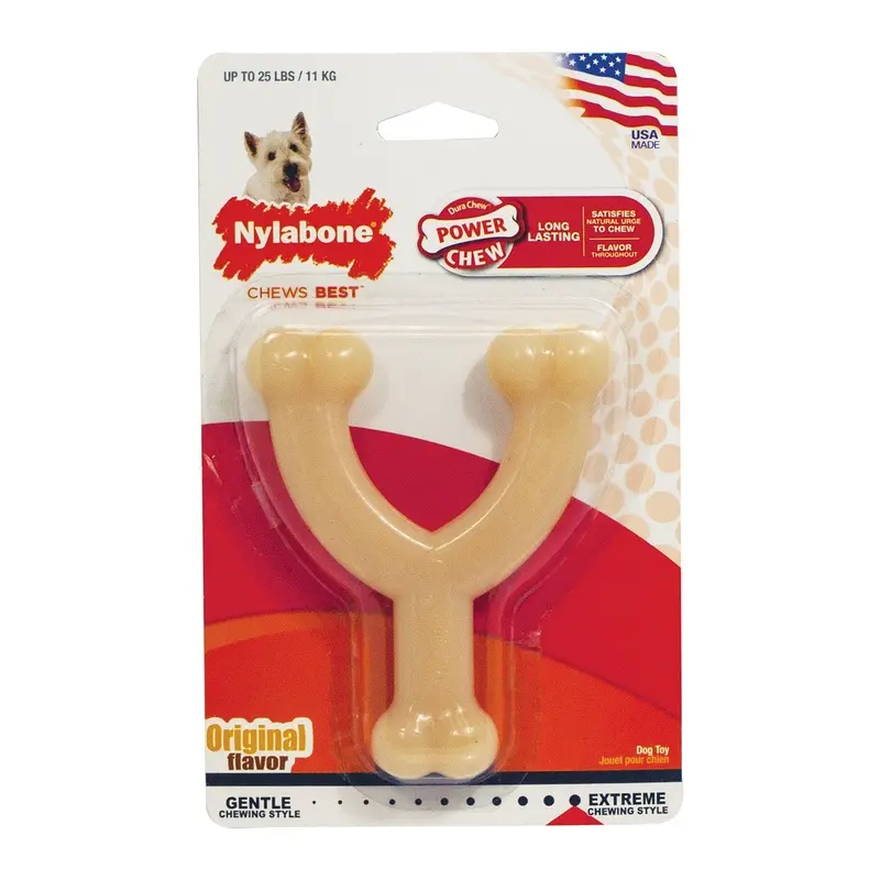 Nylabone Flexi Chew Wishbone Dog Toy Chicken Small/Regular