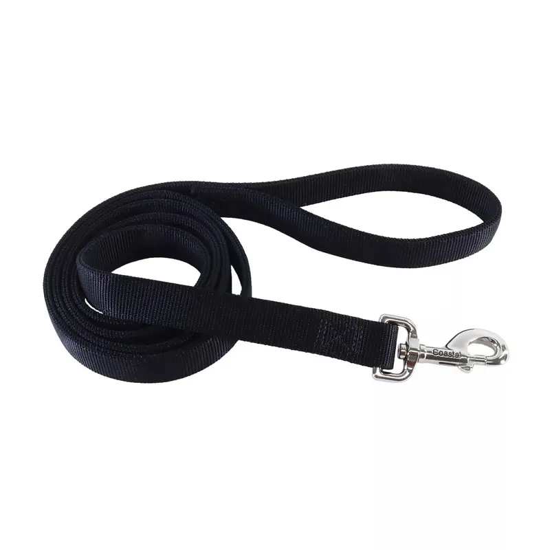 Coastal Double Ply 4ft Long 1in Dog Leash Black