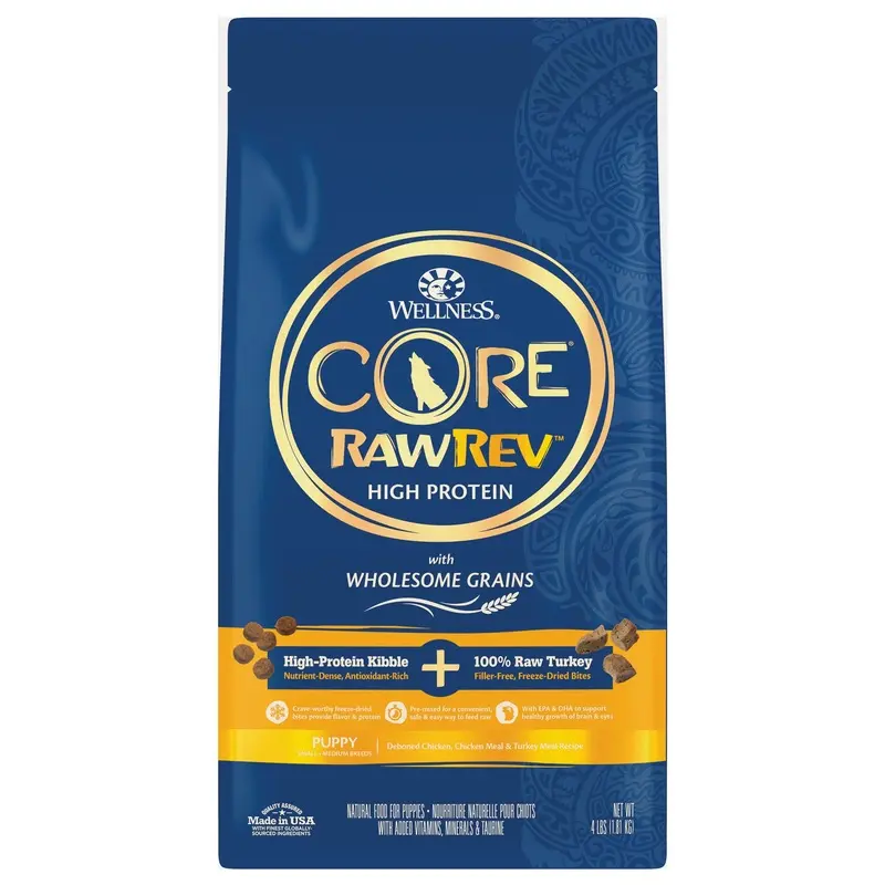 Wellness CORE RawRev Wholesome Grains Puppy Recipe  4 Pound Bag