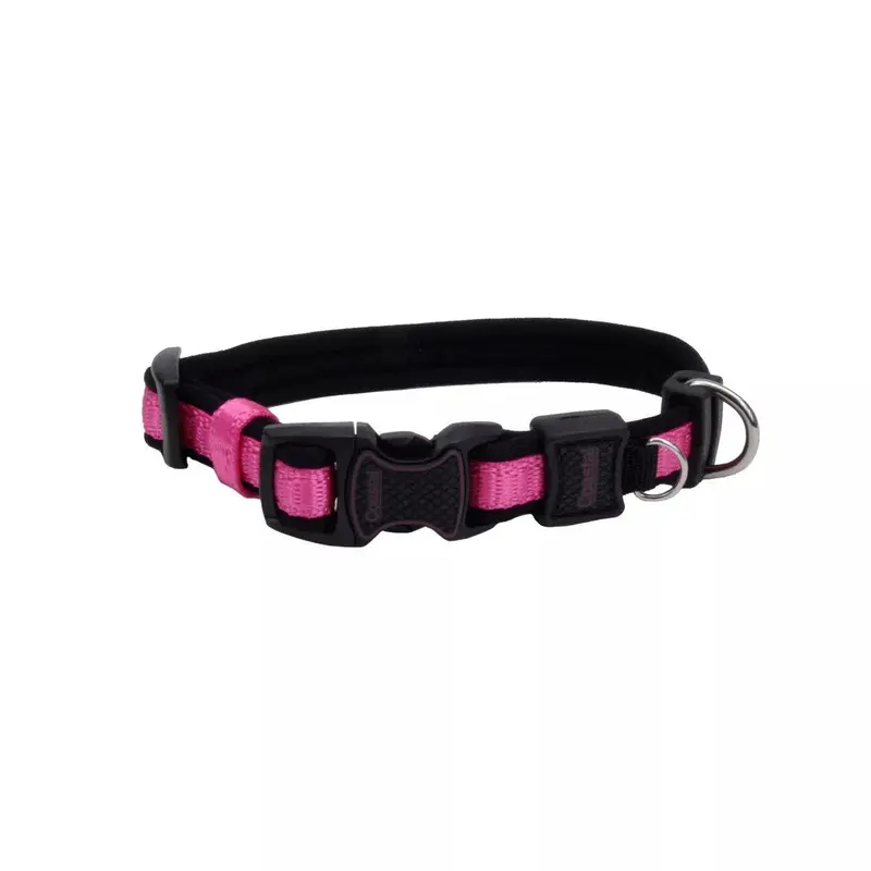Coastal Inspire 1in Wide 18-26in Dog Collar Pink