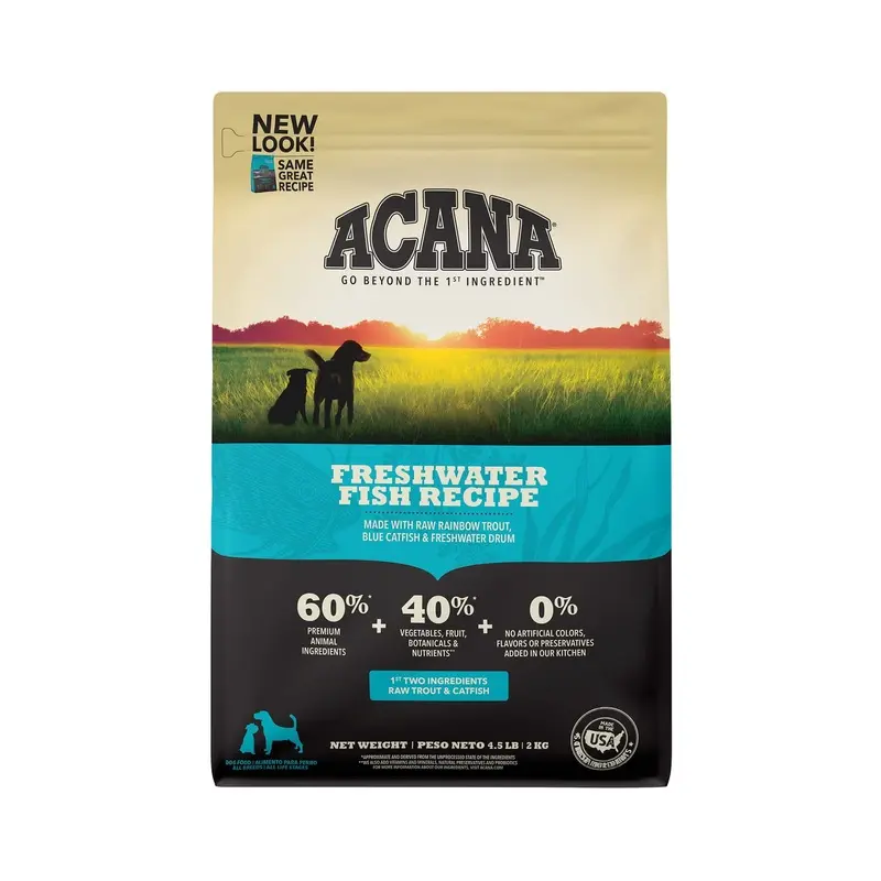 ACANA Heritage Freshwater Fish Formula Dry Dog Food, 4.5 Lb