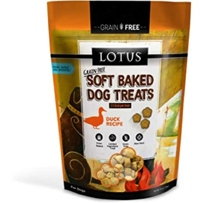 Lotus Wholesome Duck Recipe Soft Baked Dog Treats 10oz