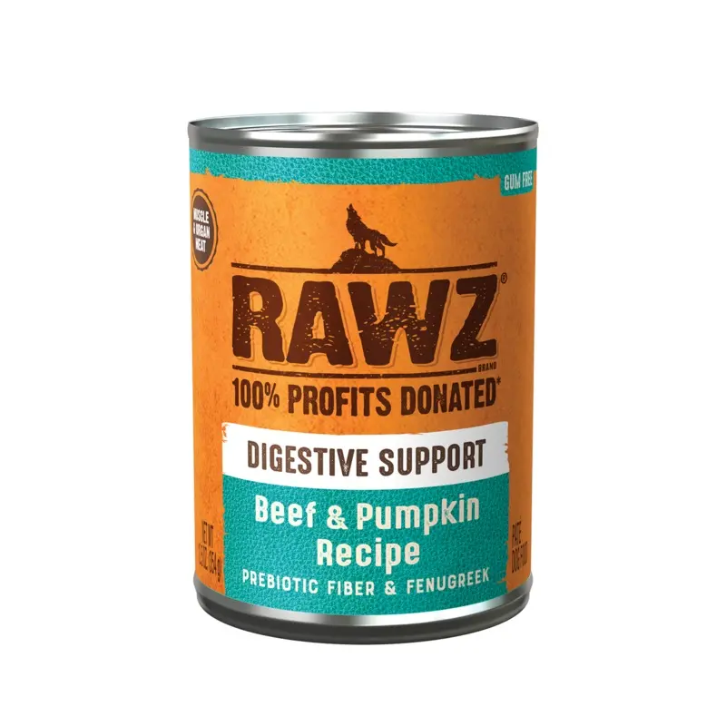 Rawz Digestive Beef & Pumpkin Dog Canned 12.5oz
