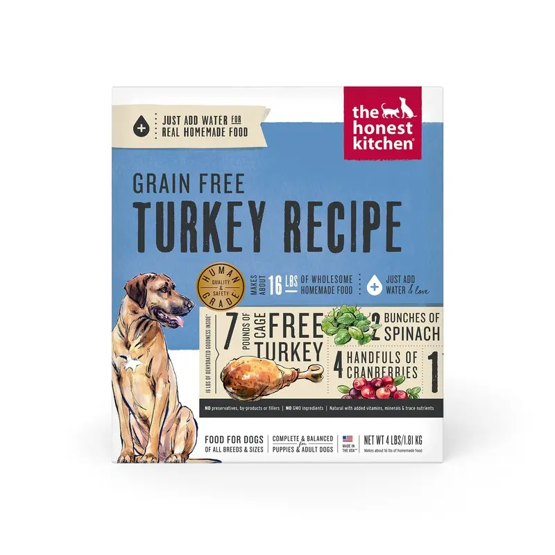 The Honest Kitchen Dehydrated Grain Free Turkey Dog Food 4lb