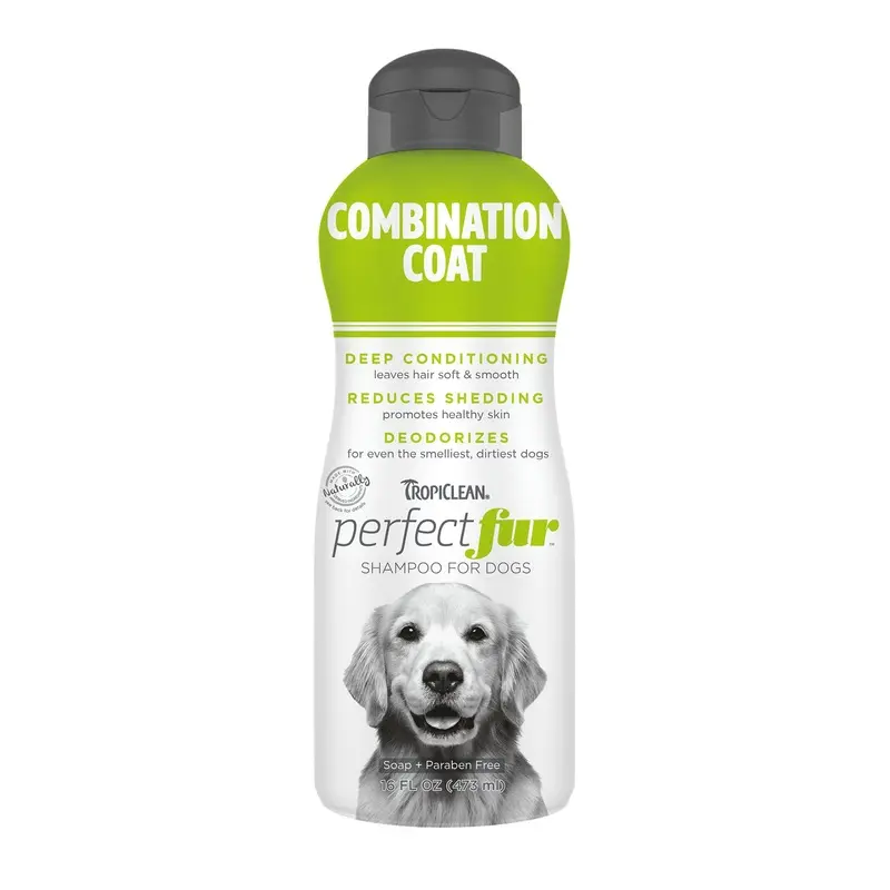 TropiClean PerfectFur Combination Coat Shampoo for Dogs, 16oz