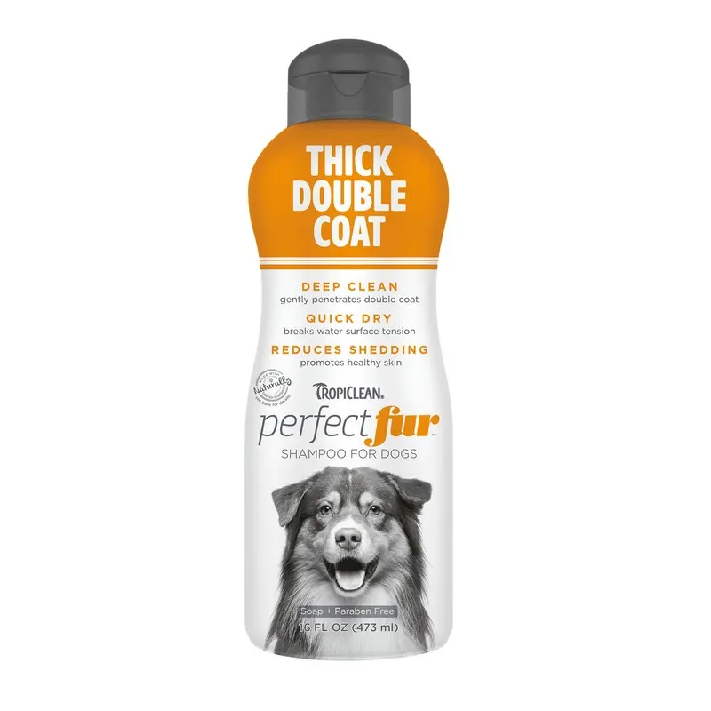 TropiClean PerfectFur Thick Double Coat Shampoo for Dogs, 16oz
