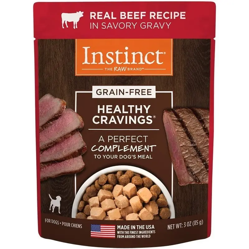 Healthy Cravings Grain Free Recipe Natural Wet Dog Food Toppers Beef 3 oz