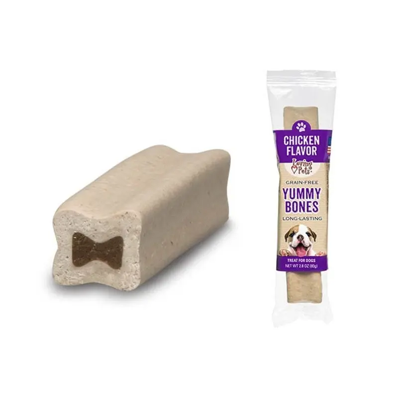 Loving Pets Dog Treat Yummy Bones Singles Chicken