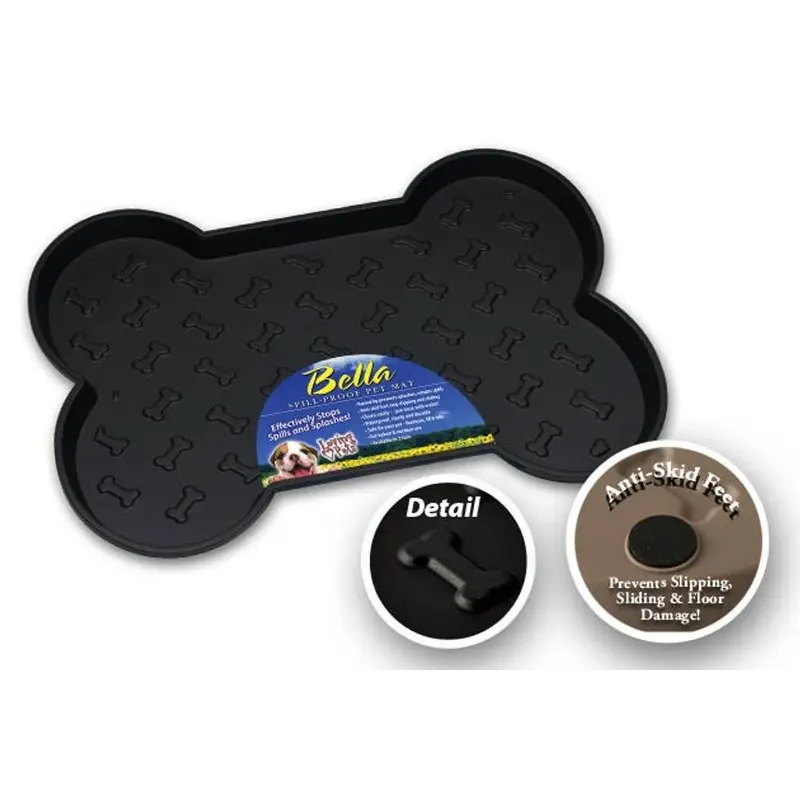 Loving Pets Bella Spill-Proof Dog Mat Black Small