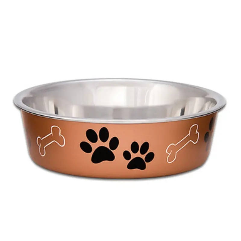 Loving Pets Bella Stainless Steel Dog Bowl Copper Small