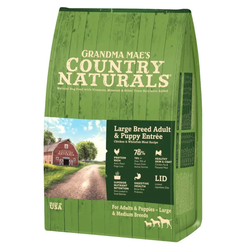 Grandma Mae's Country Naturals Large Breed Entre Dry Dog Food, 35 Lb
