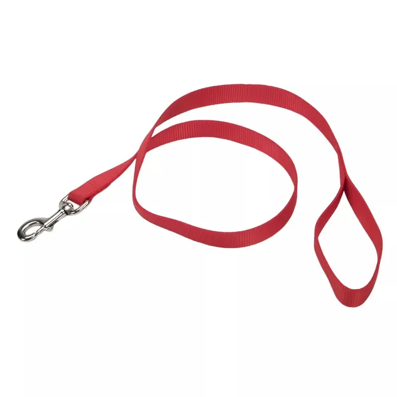 Coastal Single Ply 6ft Long 1in Dog Leash Red
