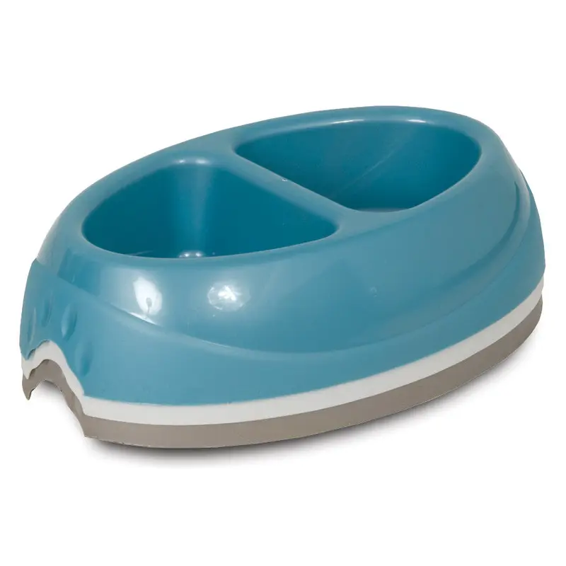 Petmate Ultra Double Diner Dog Bowl Lightweight Assorted LG