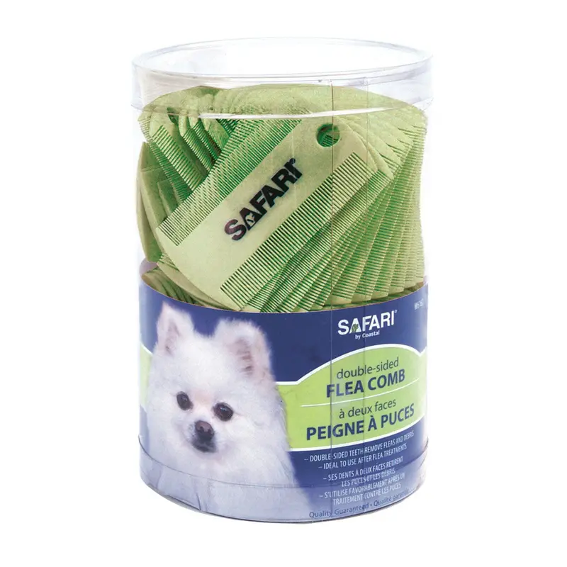 Safari Plastic Double Sided Dog Flea Comb 9 in x 2.25 in 100 Piece