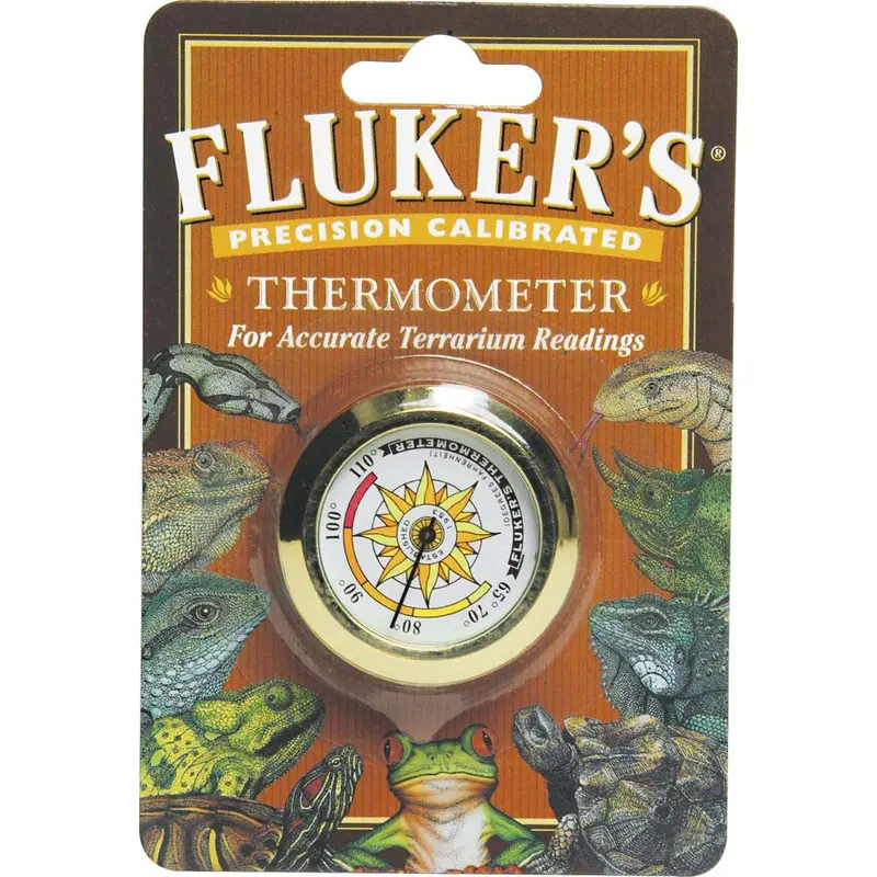 Fluker's Precision Calibrated Round Thermometer Beige