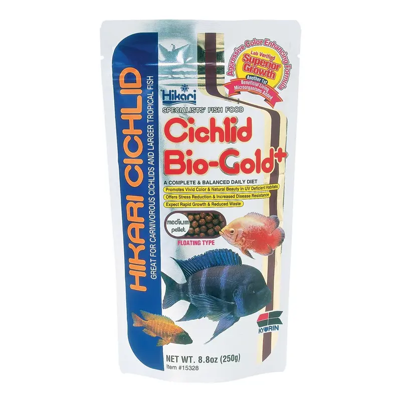 Hikari Cichlid BioGold+ Pellet Fish Food 8.8oz MD