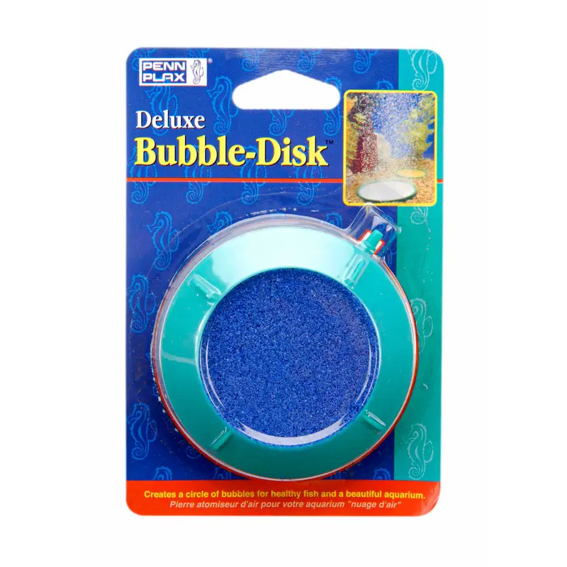 Penn-Plax Deluxe Bubble-Disk Air Stone Green/Blue 3in SM