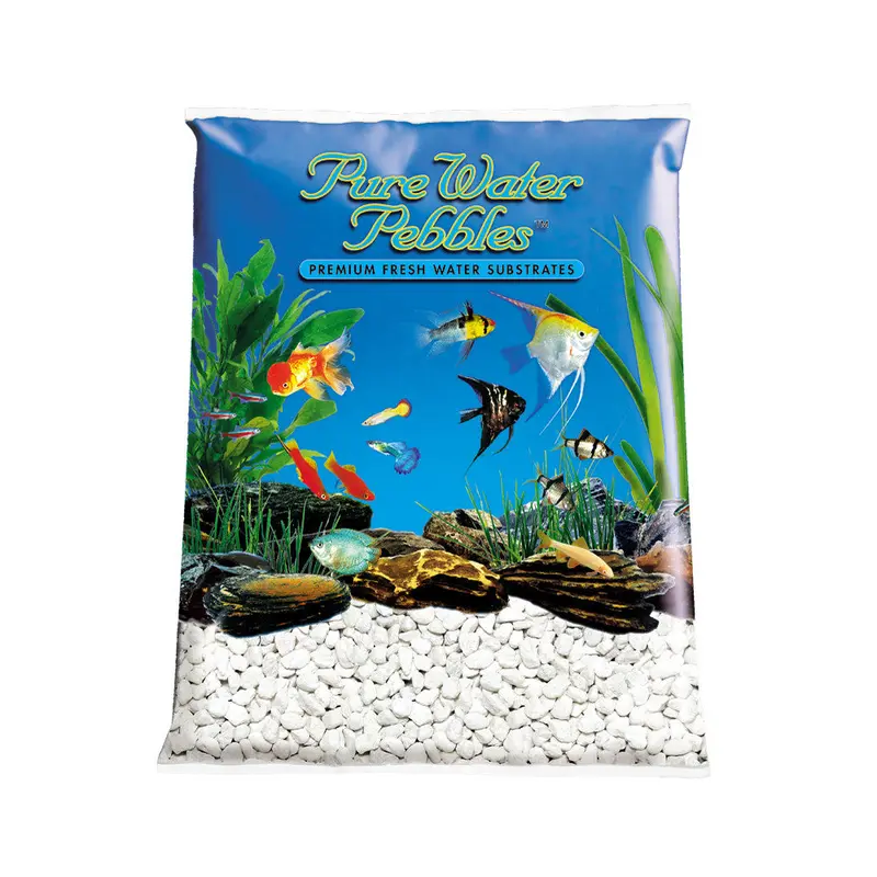 Pure Water Pebbles Premium Fresh Water Frosted Aquarium Gravel Platinum White 6/5 lb