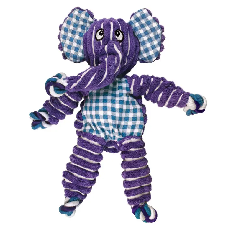 KONG Floppy Knots Elephant Dog Toy Purple MD/LG