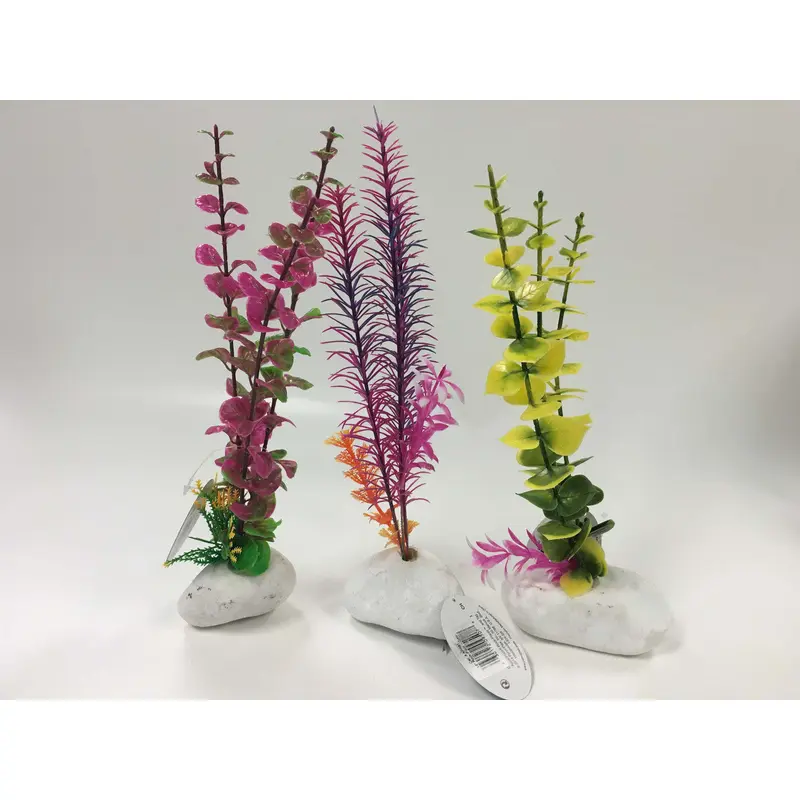 Penn-Plax Rock Aquarium Plant Style Assorted 12 in