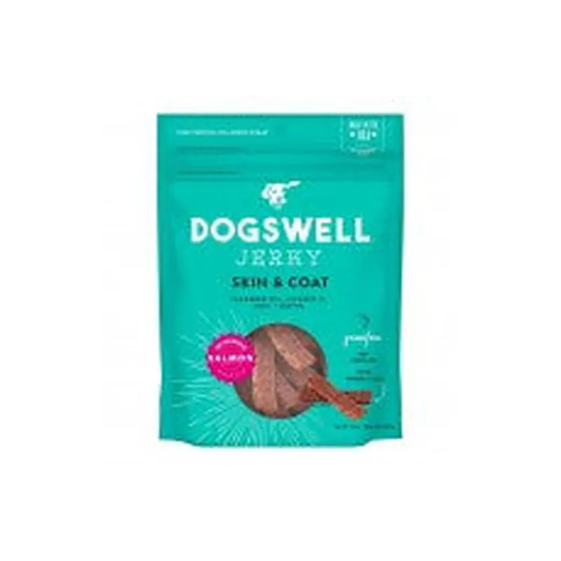 Dogswell Skin & Coat Grain Free Salmon Jerky 10z 