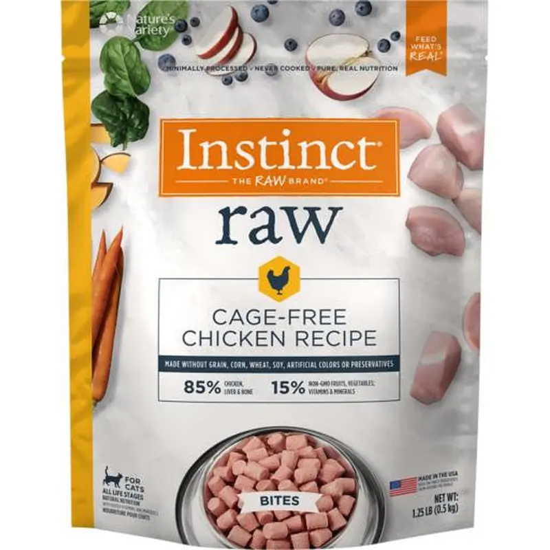 Nature's Variety Instinct 85/15 Raw Cage Free Chicken Bites Recipe Cat 1.25lb SD-5 
