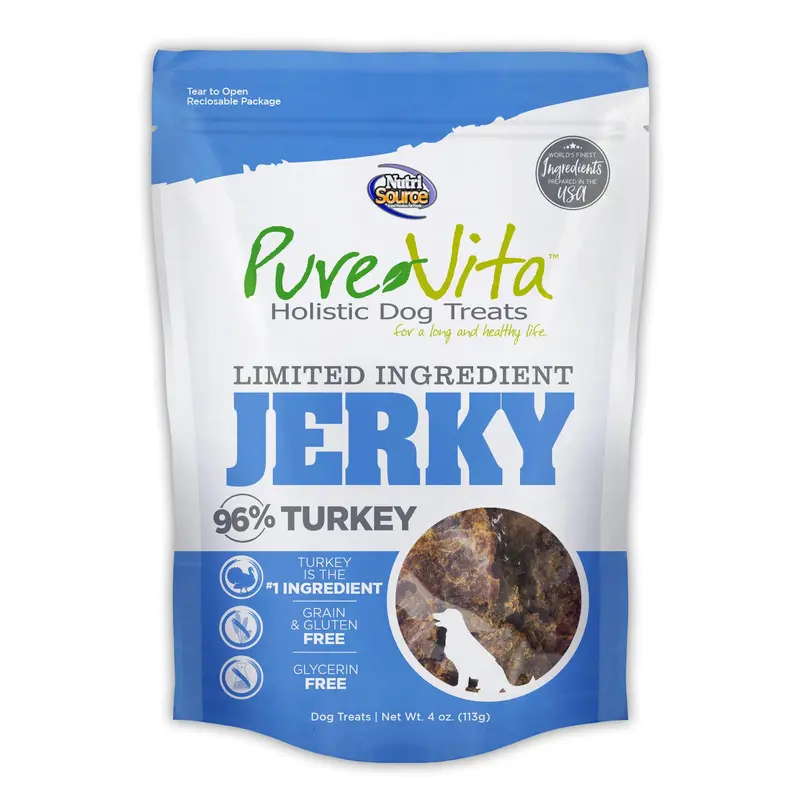 NutriSource Pure Vita Turkey Jerky Treats  