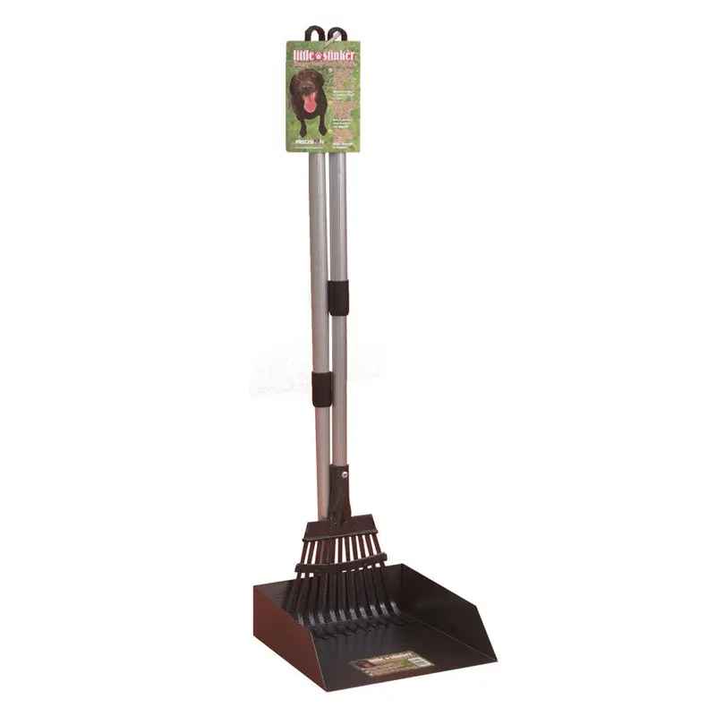 Precision Little Stinker Poop Scoop with Rake Black/Silver SM
