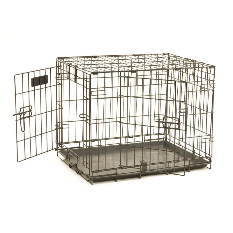 Precision ProValu 2 Door Wire Dog Crate Black 36 in