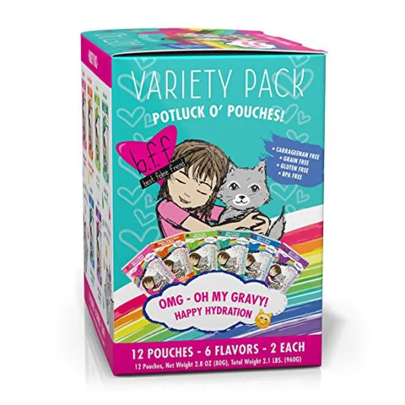 Bff Cat Omg Variety Potluck 2.8oz Pouches 