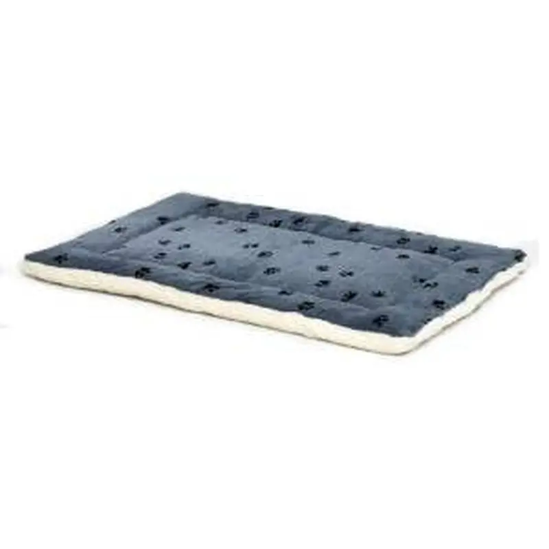 Midwest lb40230FVBLS Quiet Time Reversible Floor Bed 29X21 Blue/Black Paw Print 