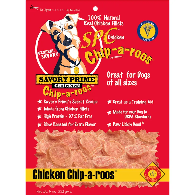 Savory Prime Chip-a-Roos Dog Treat Chicken 8 oz