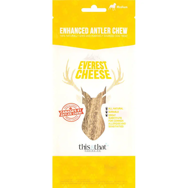 This & That Dog Enhanced Antler Chew Everest Cheese Small