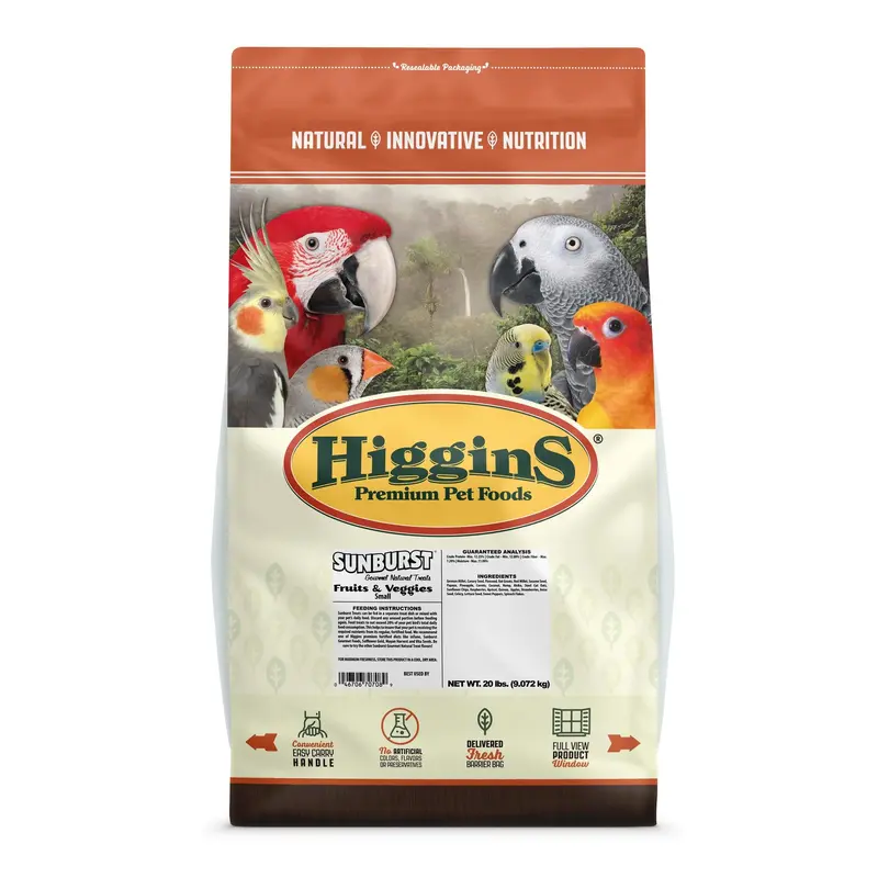 Higgins Sunburst Treats Fruits & Veggies Small 20lb 