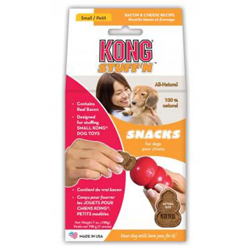 KONG Stuff'N Snacks Dog Treats Bacon & Cheese SM 8oz