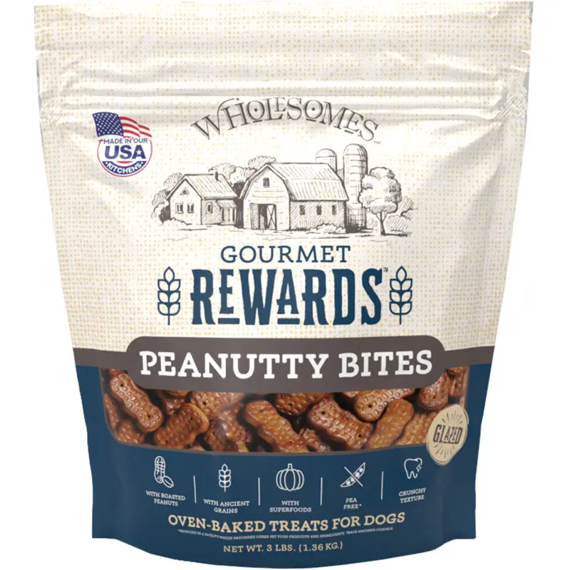 WHOLESOME DOG PEANUTTY BITES 3LB 