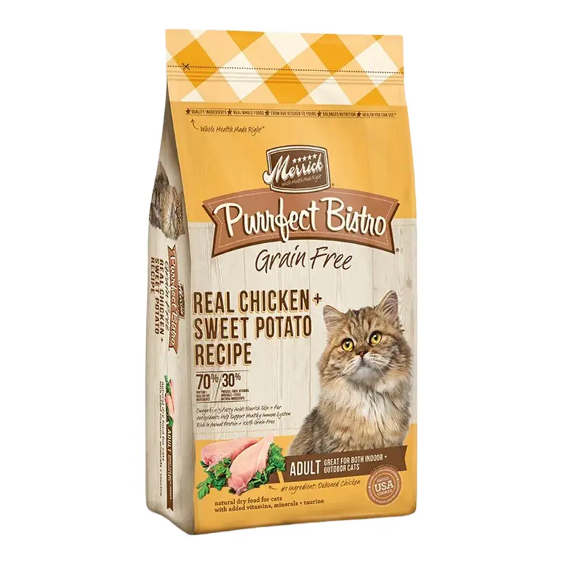 Merrick Purrfect Bistro Grain Free Real Chicken Recipe Dry Cat Food-12-lb-