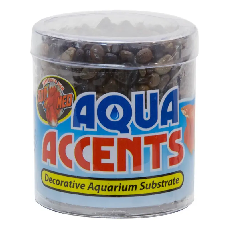 Zoo Med Aqua Accents River Pebbles Dark 8 oz