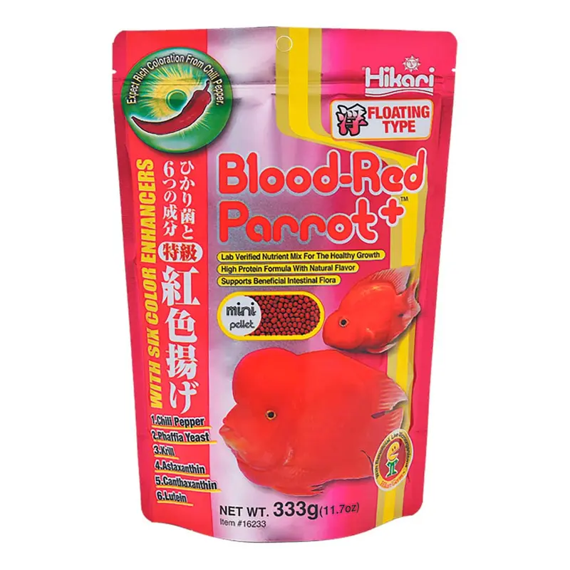 Hikari Blood-Red Parrot+ Floating Fish Food 11.7oz Mini