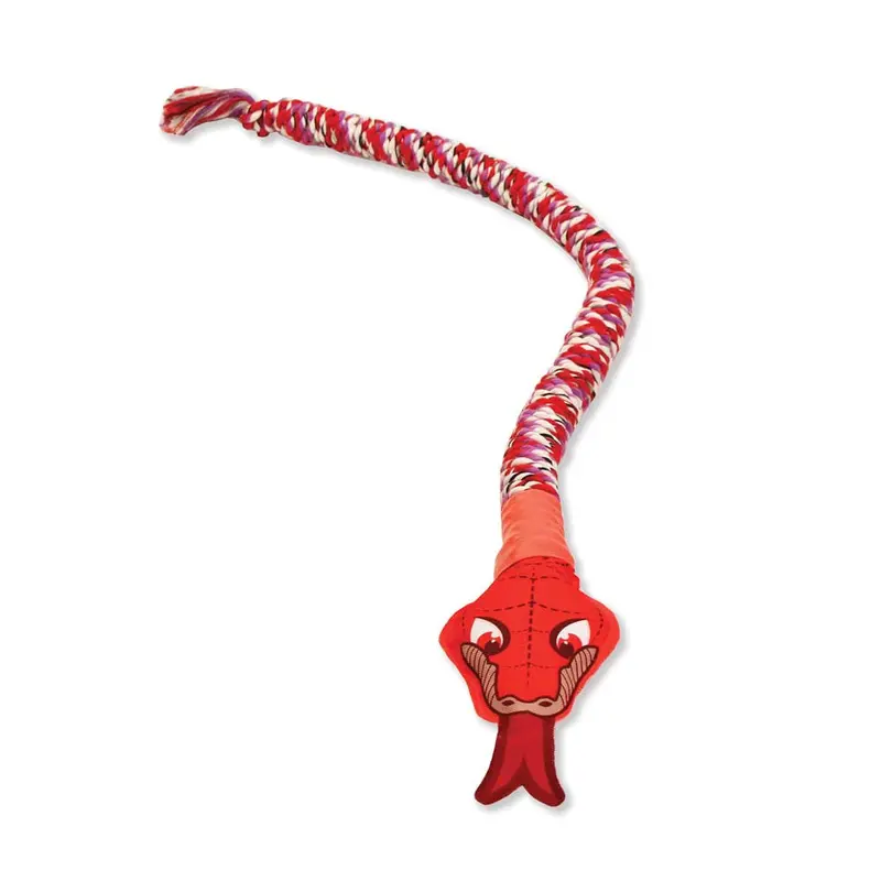 Mammoth SnakeBiter Dog Toy With Squeaky Head Assorted 36in LG