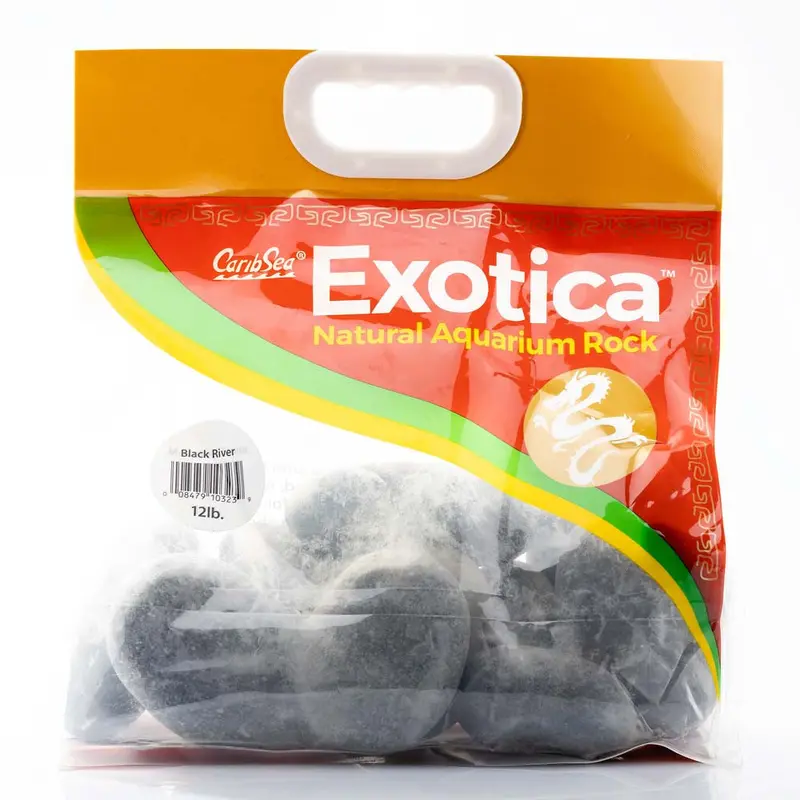 CaribSea Exotica Freshwater River Rock Black 12 lb