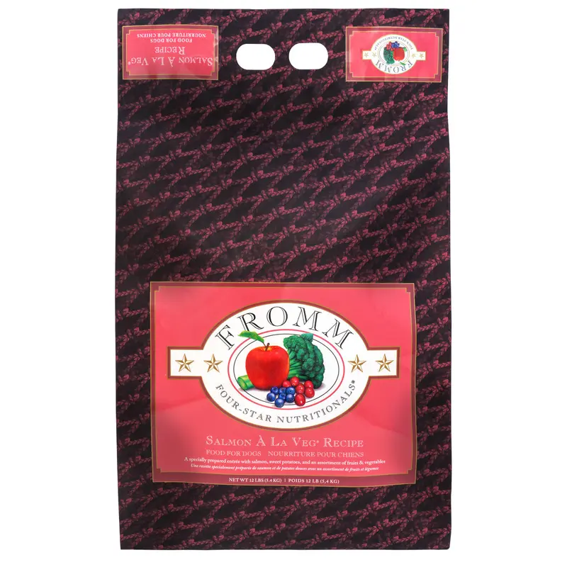 Fromm Four-Star Salmon A La Veg Recipe Dog Food 12 lb