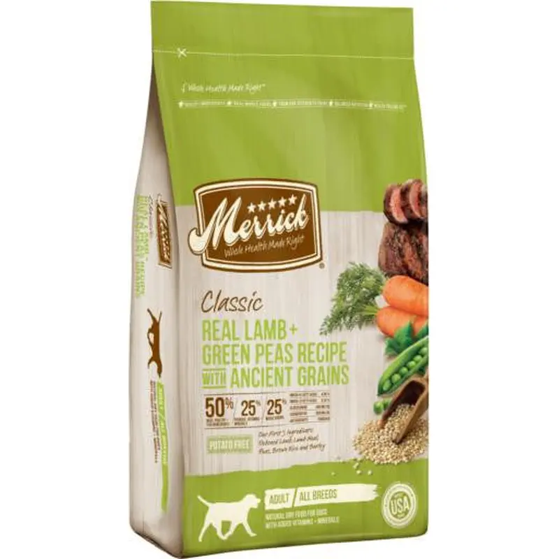 Merrick Classic Real Lamb + Green Peas Recipe with Ancient Grains 4lb   